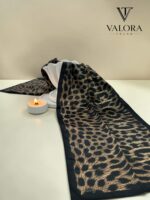 001 İpeksi Saten Fular - Leopar Desenli - Görsel 2