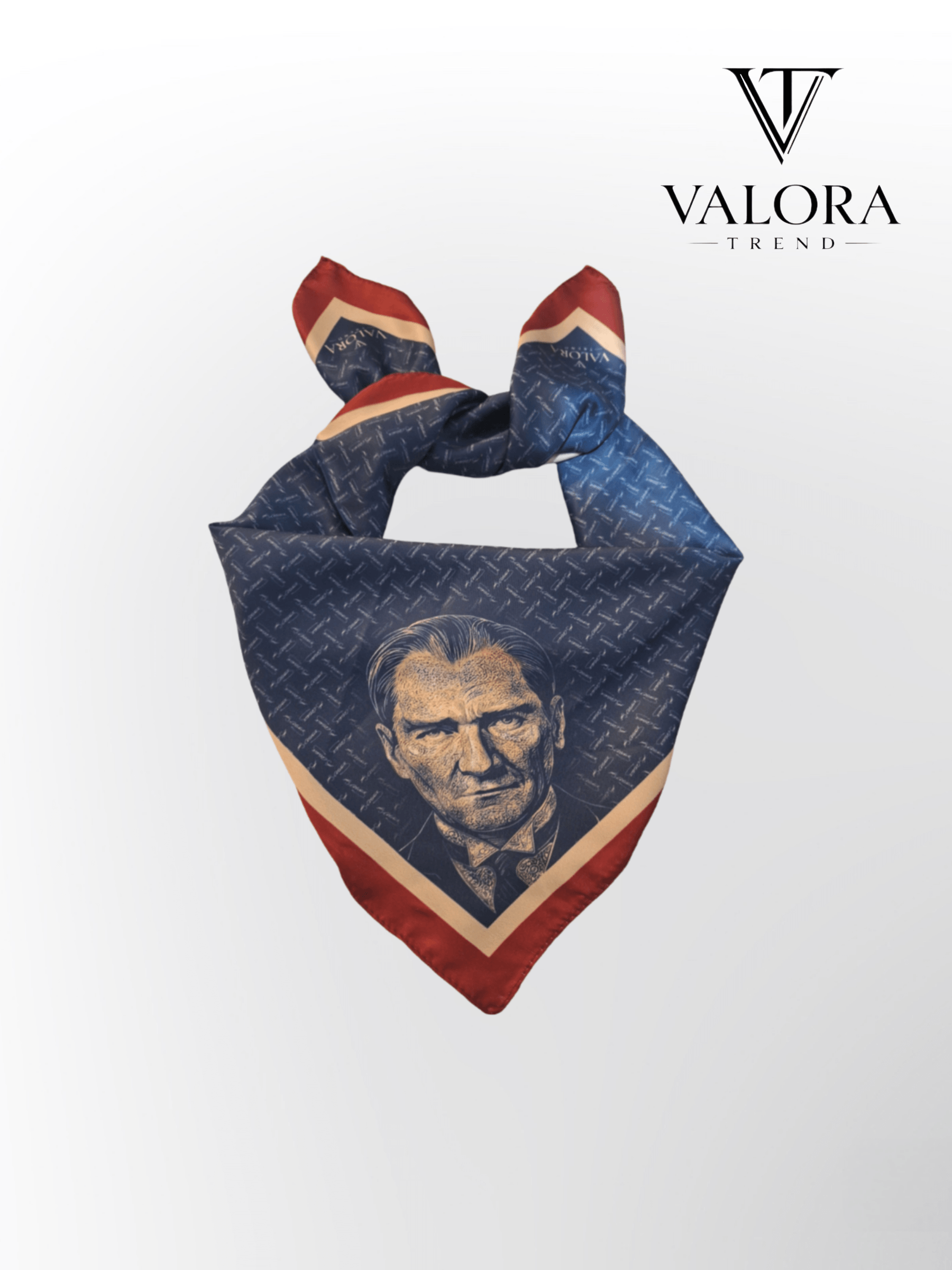 002 002 72x72 cm Atatürk Temalı Saten Fular Bordo | Atatürk İmzalı Kare Fular, İpek Görünümlü Şal - Görsel 1