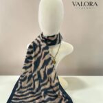 002 İpeksi Saten Fular - Zebra Desenli