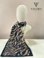 002 İpeksi Saten Fular - Zebra Desenli