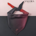 005 Siyah Kırmızı Degrade Saten Bandana