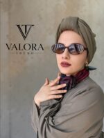005 Siyah Kırmızı Degrade Saten Bandana - Görsel 3
