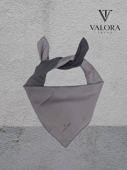 006 Siyah Gri Degrade Saten Bandana
