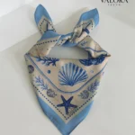 060 Deniz Kabuklu Mavi Bandana