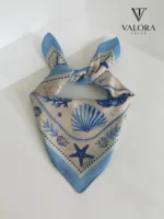 060 Deniz Kabuklu Mavi Bandana