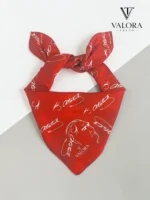 063 Atatürk İmzalı Kırmızı Bandana