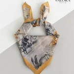 075 Kaplan Desenli Safari Temalı Saten Bandana