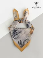 075 Kaplan Desenli Safari Temalı Saten Bandana