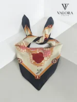 079 Saten Bandana Barok Şal Desenli
