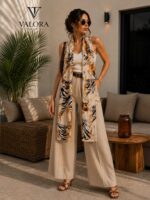 007 İpeksi Saten Fular - Barok & Zebra Desenli