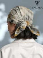 075 Kaplan Desenli Safari Temalı Saten Bandana - Görsel 2