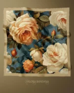 045 Çiçekli Desen Bandana - Görsel 3