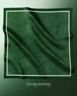059 Trend Timsah Desenli Saten Bandana - Lüks Yeşil & Crocodile Doku - Görsel 3