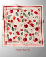 061 Kiraz Desenli Bandana - Görsel 4