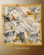 075 Kaplan Desenli Safari Temalı Saten Bandana - Görsel 3
