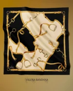078 Saten Bandana Lüks Joker Zincir Desenli - Görsel 3